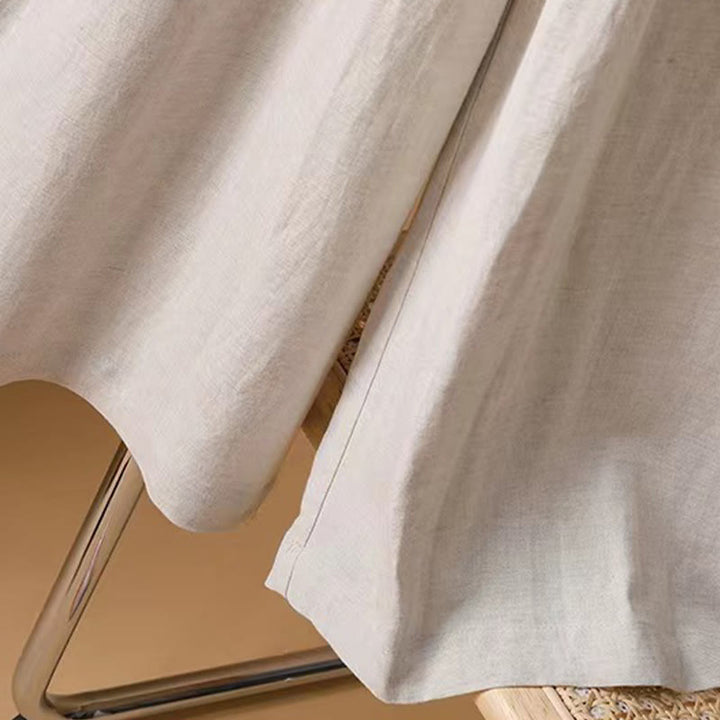 Buddha Stones Summer Casual Pure Color 7-8 Length Cotton Linen Women's Wide Leg Pants - image 24