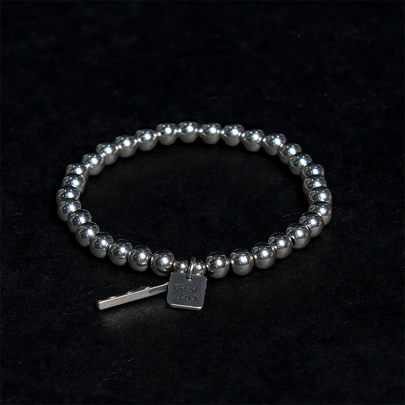 Buddha Stones Titanium Steel Good Luck Balance Bracelet