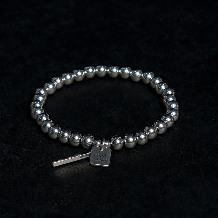 Buddha Stones Titanium Steel Good Luck Balance Bracelet