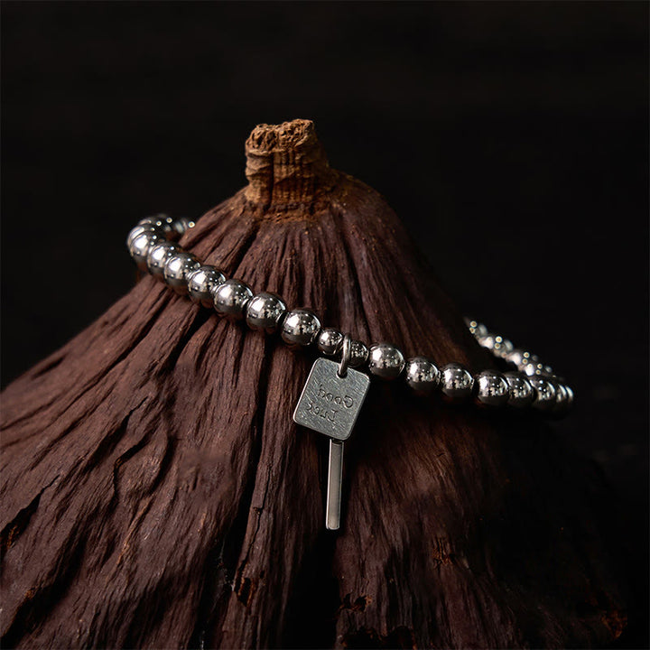 Buddha Stones Titanium Steel Good Luck Balance Bracelet