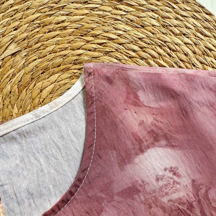 Buddha Stones Casual Printed Various Petals Dahlia Peony Women's Crew Neck Design Half Sleeve Polyester T-shirt