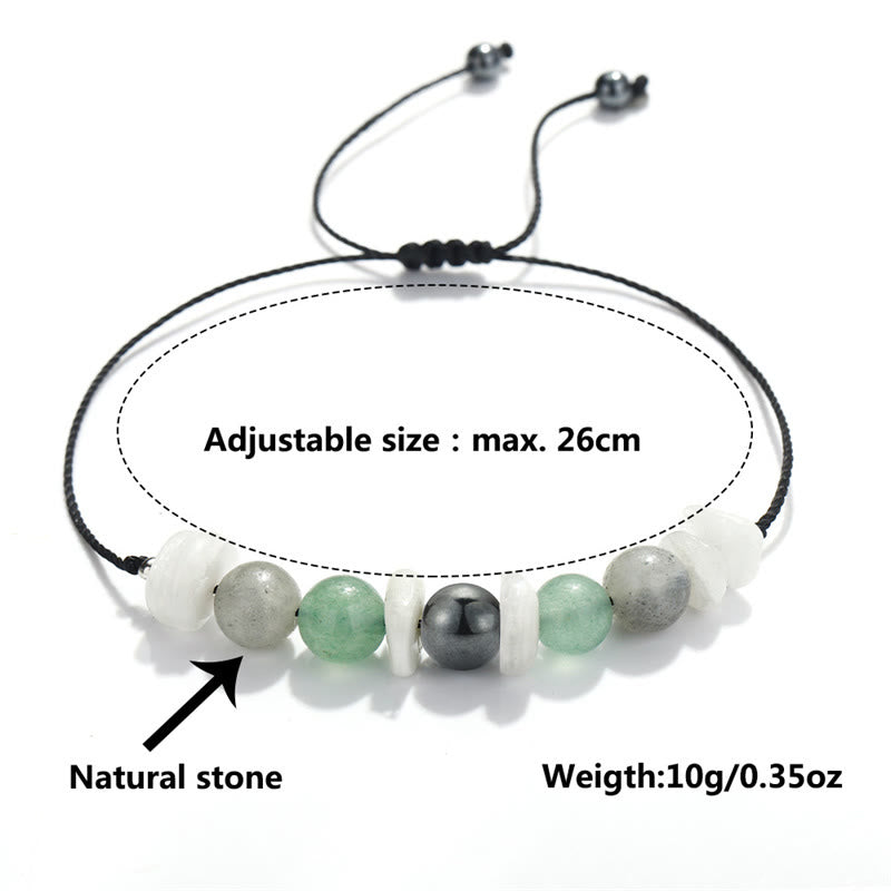 Buddha Stones Menopause Labradorite Green Aventurine White Moonstone Healing Bracelet