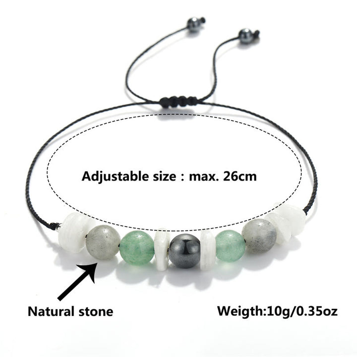 Buddha Stones Menopause Labradorite Green Aventurine White Moonstone Healing Bracelet