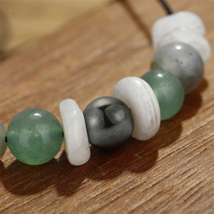 Buddha Stones Menopause Labradorite Green Aventurine White Moonstone Healing Bracelet