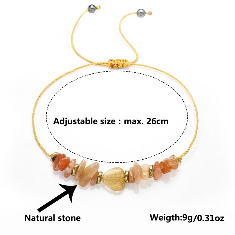 Buddha Stones Lift Your Soul Citrine Carnelian Sun Stone Happiness Bracelet