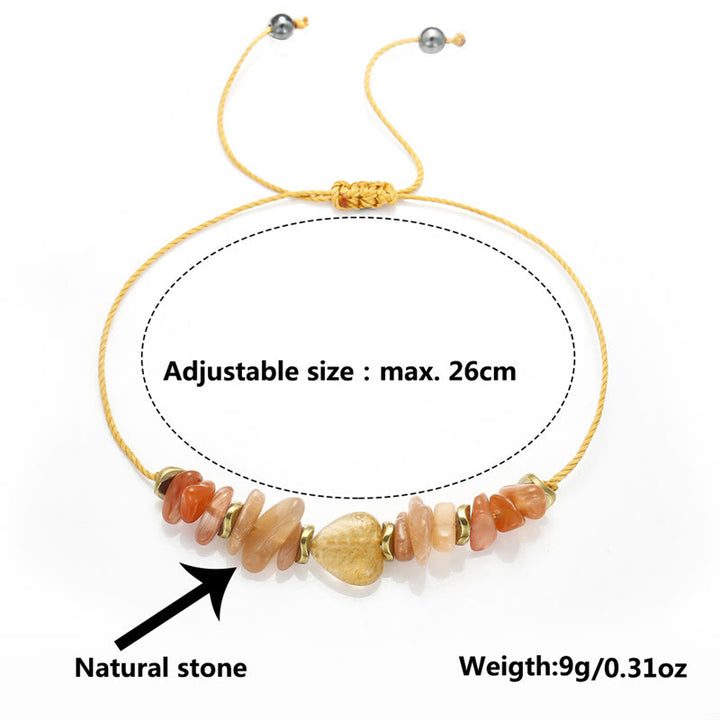 Buddha Stones Lift Your Soul Citrine Carnelian Sun Stone Happiness Bracelet