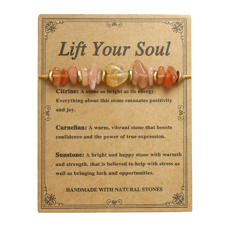 Buddha Stones Lift Your Soul Citrine Carnelian Sun Stone Happiness Bracelet