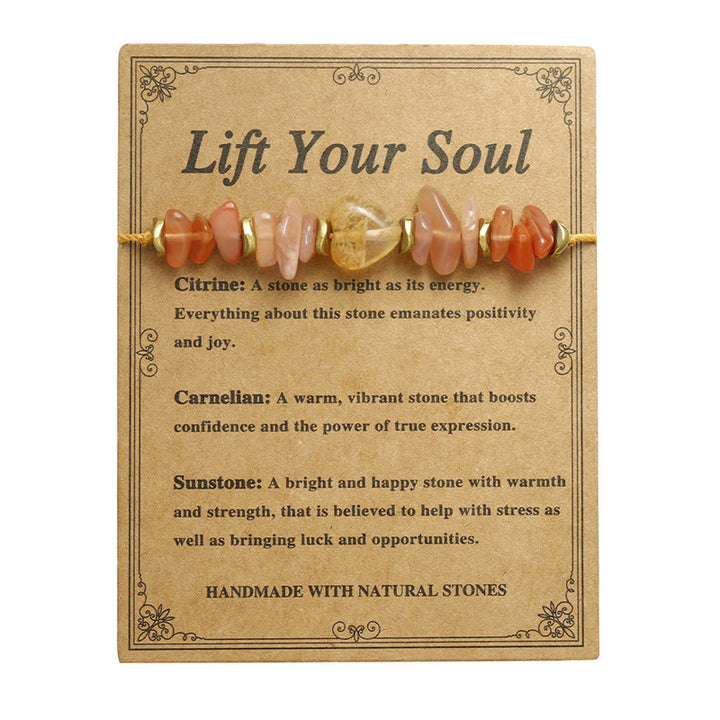Buddha Stones Lift Your Soul Citrine Carnelian Sun Stone Happiness Bracelet