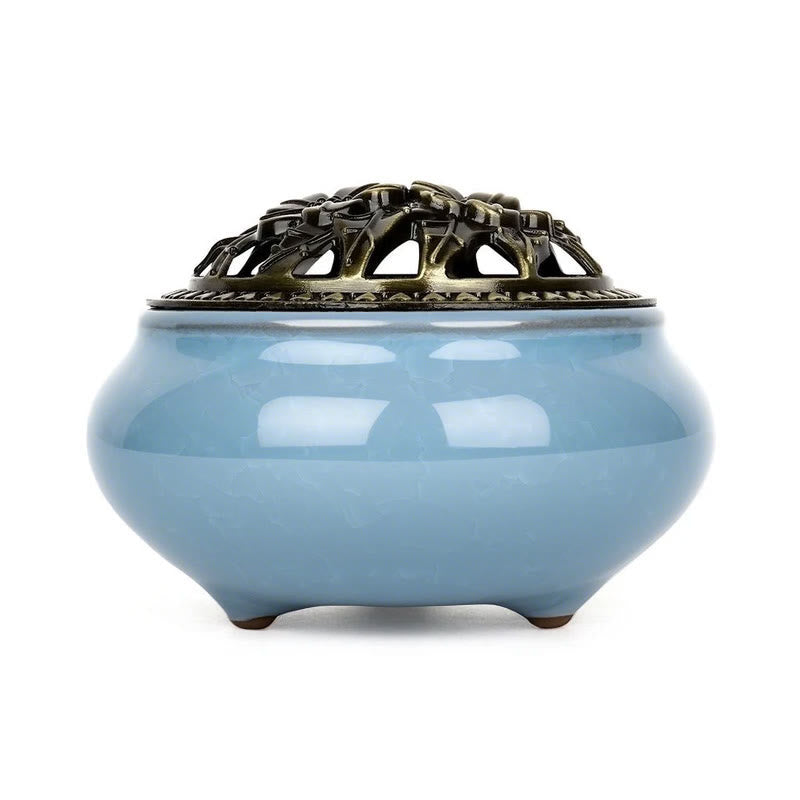 Buddha Stones Colorful Ceramic Incense Burner