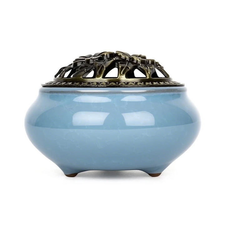 Buddha Stones Colorful Ceramic Incense Burner