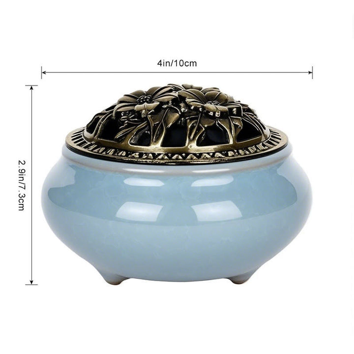 Buddha Stones Colorful Ceramic Incense Burner