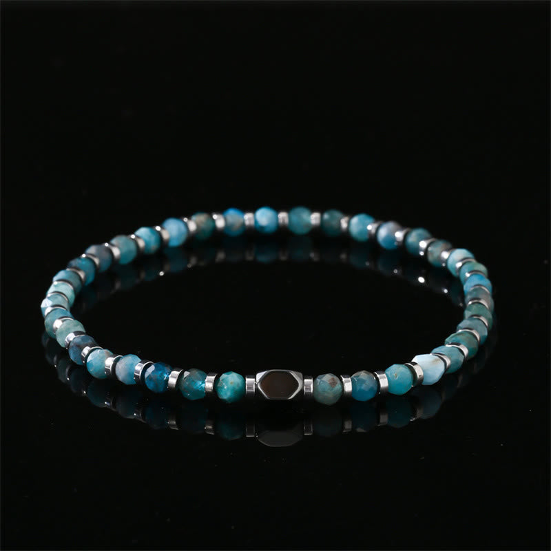 Buddha Stones Apatite Hematite Communication Bracelet