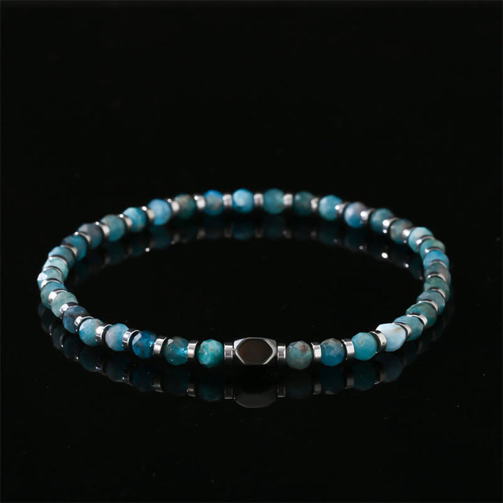 Buddha Stones Apatite Hematite Communication Bracelet