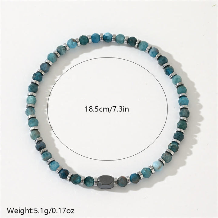 Buddha Stones Apatite Hematite Communication Bracelet