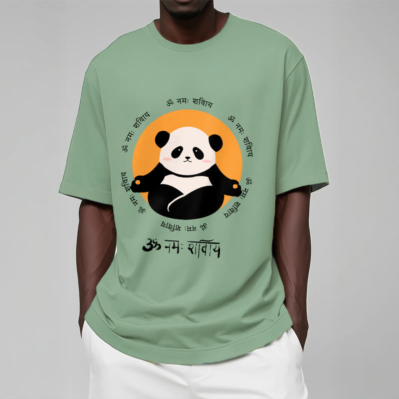 Buddha Stones Panda Sanskrit Namah Shivaya Tee T-shirt - image 16