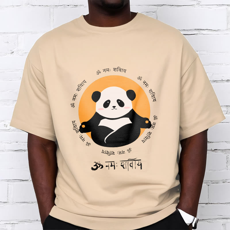 Buddha Stones Panda Sanskrit Namah Shivaya Tee T-shirt - image 10