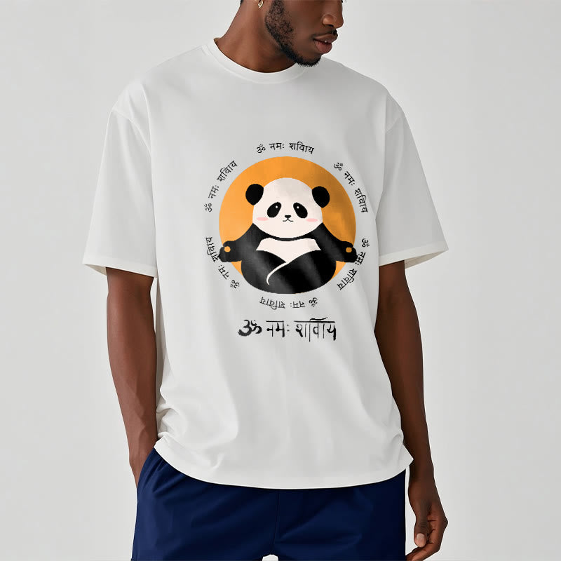 Buddha Stones Panda Sanskrit Namah Shivaya Tee T-shirt - image 2
