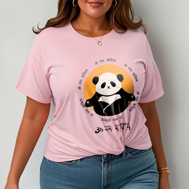 Buddha Stones Panda Sanskrit Namah Shivaya Tee T-shirt - image 14