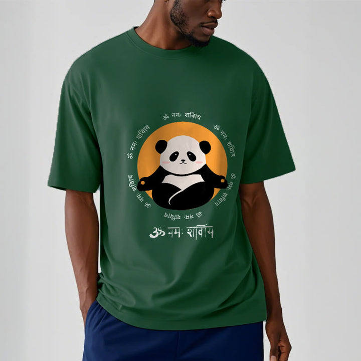 Buddha Stones Panda Sanskrit Namah Shivaya Tee T-shirt - image 12