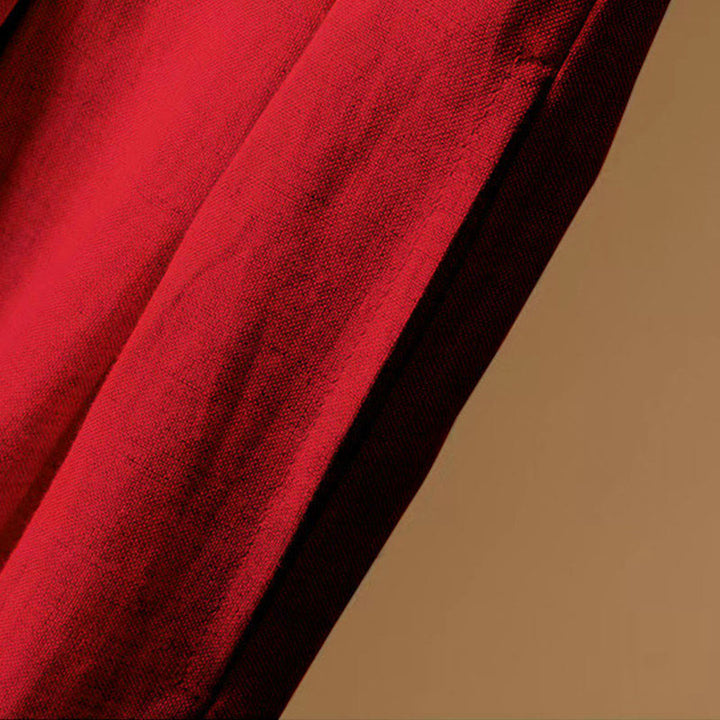 Buddha Stones Summer Casual Pure Color 7-8 Length Cotton Linen Women's Wide Leg Pants - image 16