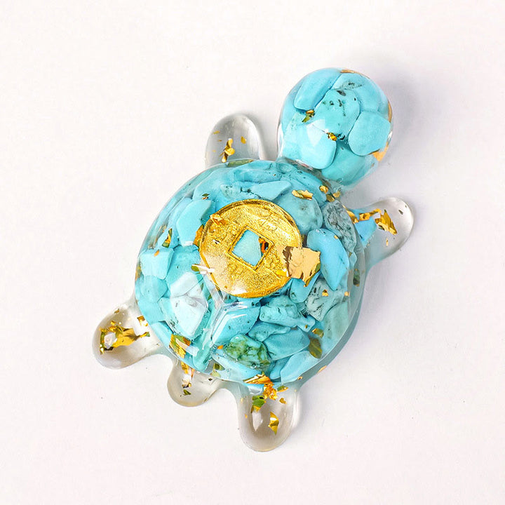 Buddha Stones Small Various Crystal Green Aventurine Amethyst Turtle Copper Coins Luck Home Decoration