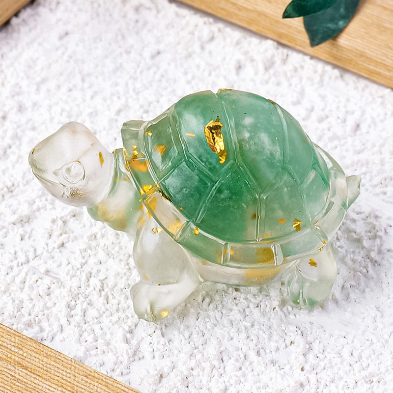 Buddha Stones Various Stone Citrine Green Aventurine Amethyst Mini Turtle Prosperity Home Decoration