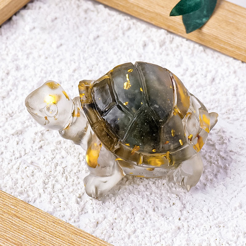 Buddha Stones Various Stone Citrine Green Aventurine Amethyst Mini Turtle Prosperity Home Decoration