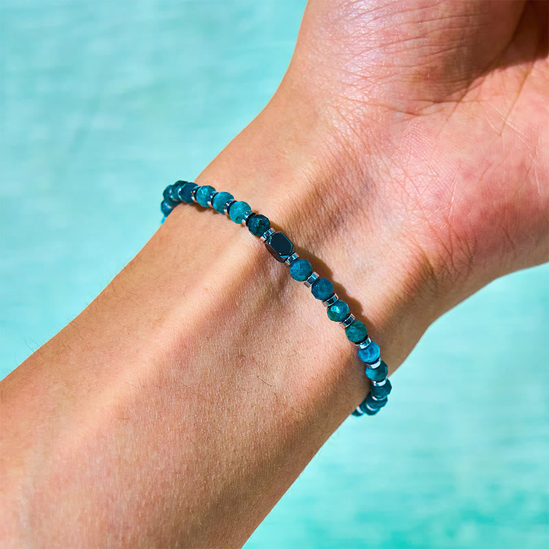 Buddha Stones Apatite Hematite Communication Bracelet