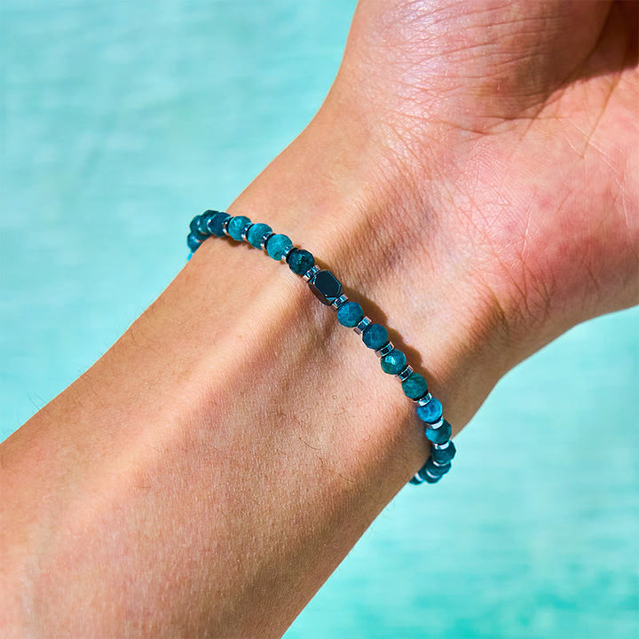 Buddha Stones Apatite Hematite Communication Bracelet