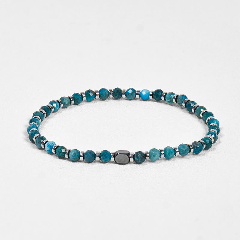 Buddha Stones Apatite Hematite Communication Bracelet