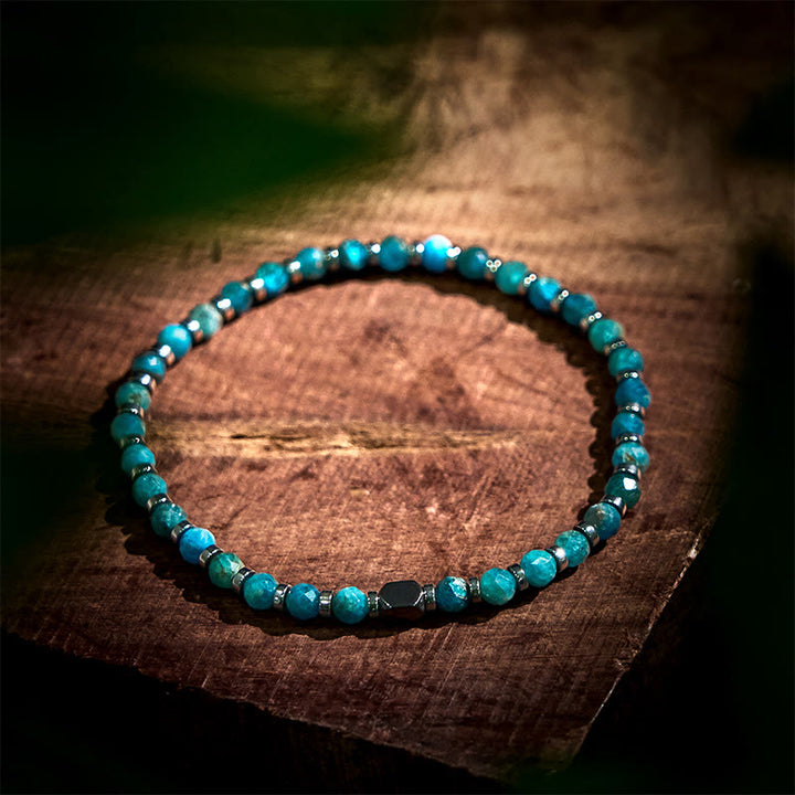 Buddha Stones Apatite Hematite Communication Bracelet