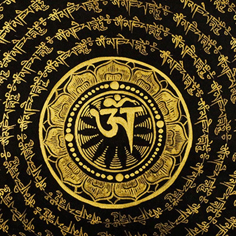 Buddha Stones Tibetan Thangka Painting Om Mani Padme Hum Dragon Phoenix Scripture Handmade Decoration(Random Style)