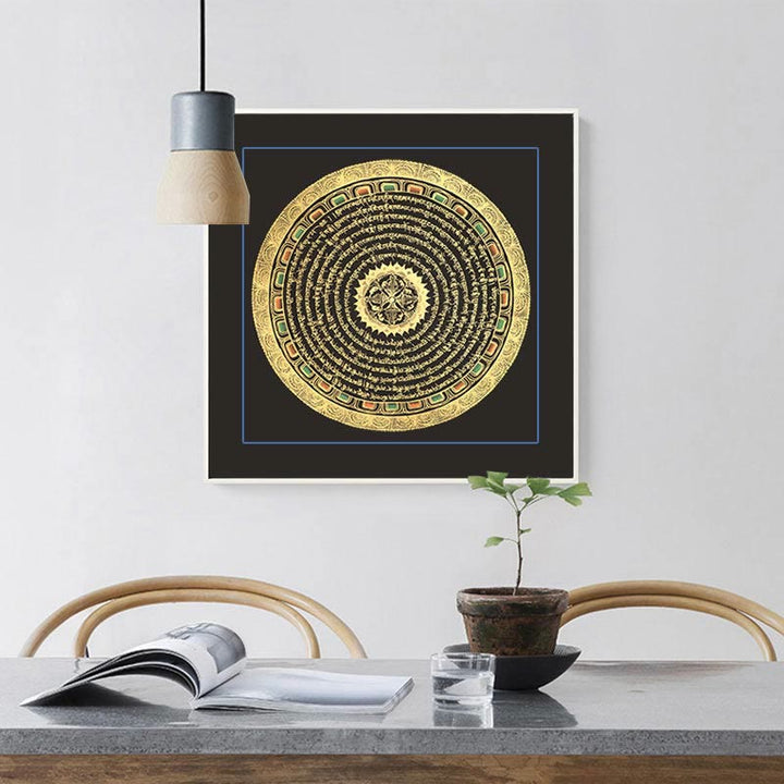 Buddha Stones Tibetan Thangka Painting Six True Words Scripture Handmade Decoration Blind Box(Random Style)