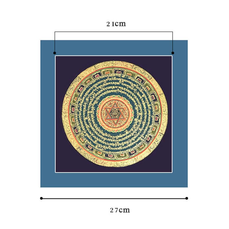 Buddha Stones Tibetan Thangka Painting Six True Words Scripture Handmade Decoration Blind Box(Random Style)