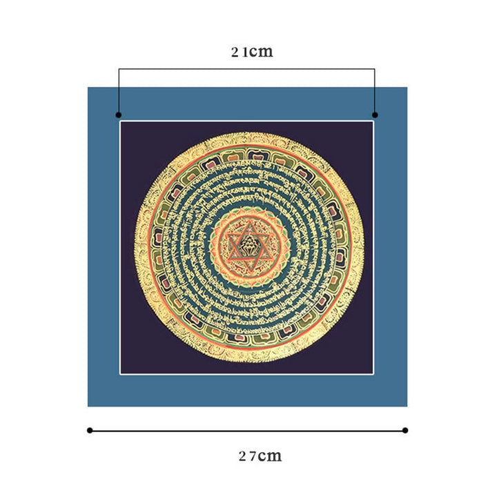 Buddha Stones Tibetan Thangka Painting Six True Words Scripture Handmade Decoration Blind Box(Random Style)