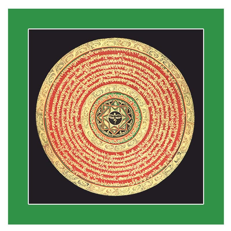 Buddha Stones Tibetan Thangka Painting Six True Words Scripture Handmade Decoration Blind Box(Random Style)