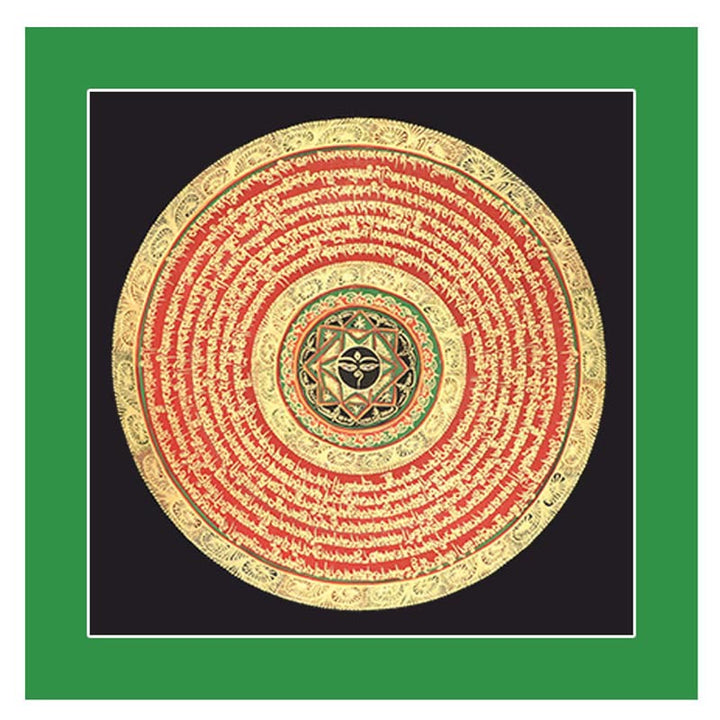 Buddha Stones Tibetan Thangka Painting Six True Words Scripture Handmade Decoration Blind Box(Random Style)