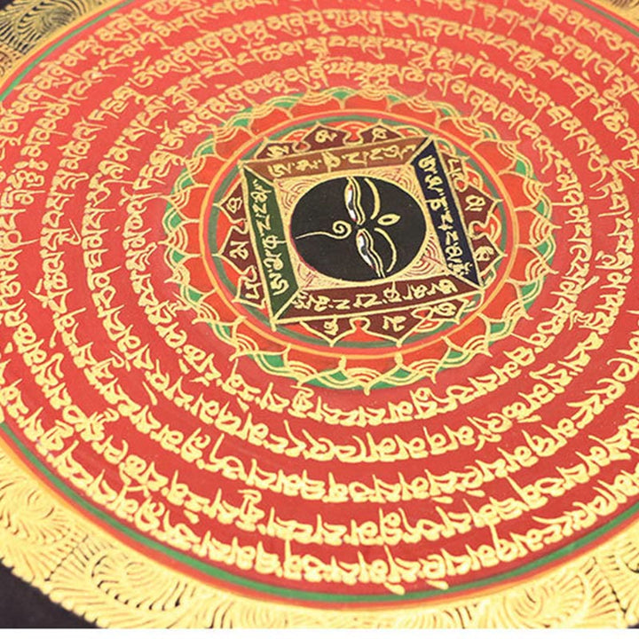 Buddha Stones Tibetan Thangka Painting Six True Words Scripture Handmade Decoration Blind Box(Random Style)