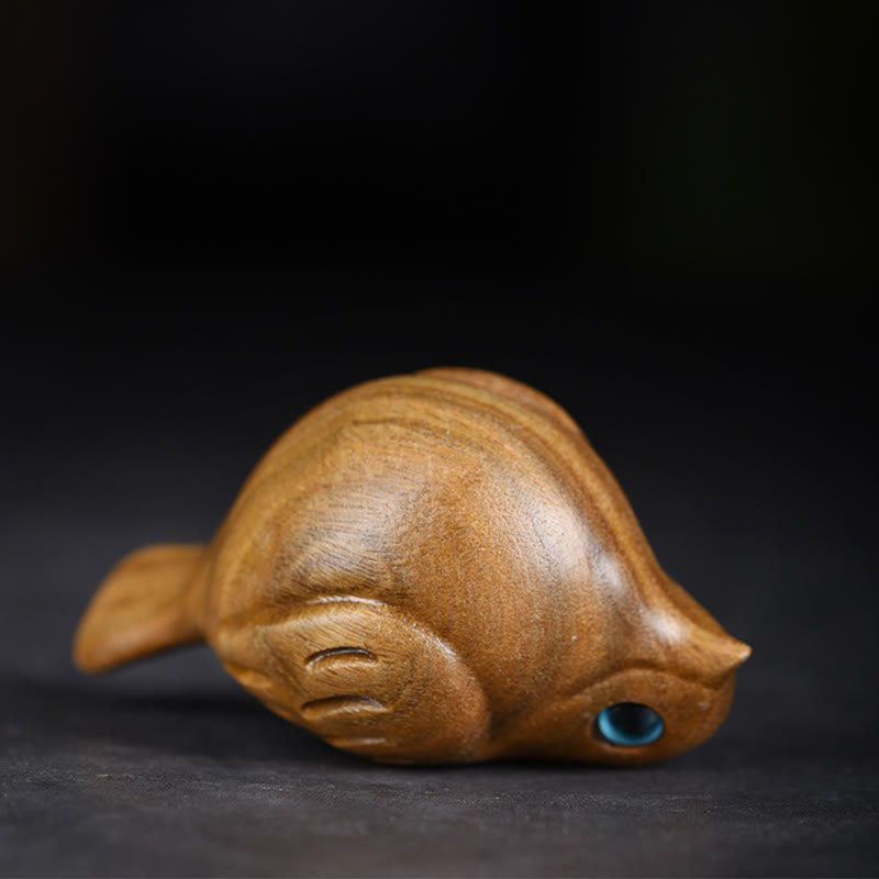 Buddha Stones Mini Magpie Bird Carved Positive Desk Decoration