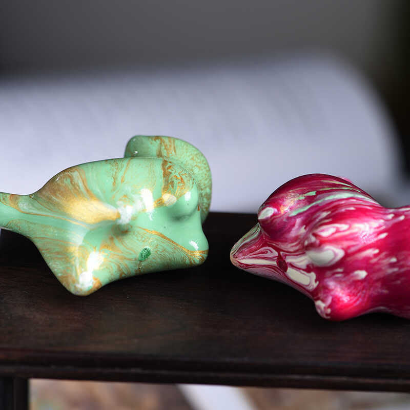 Buddha Stones Mini Lovely Cat Ebony Wood Lacquer Craft Peace Decoration - image 11