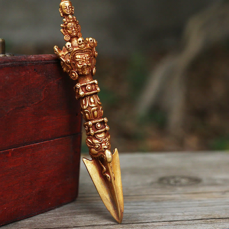 Buddha Stones Handmade Small Nepal Vajra Dorje Strength Copper Metal Decoration