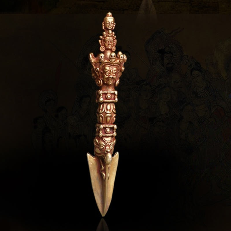 Buddha Stones Handmade Small Nepal Vajra Dorje Strength Copper Metal Decoration