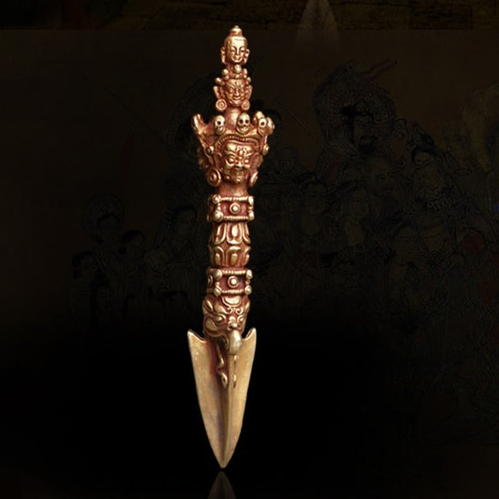 Buddha Stones Handmade Small Nepal Vajra Dorje Strength Copper Metal Decoration