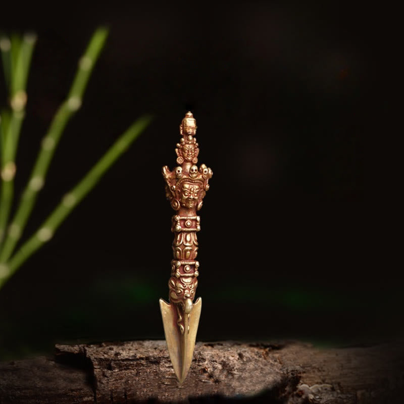 Buddha Stones Handmade Small Nepal Vajra Dorje Strength Copper Metal Decoration