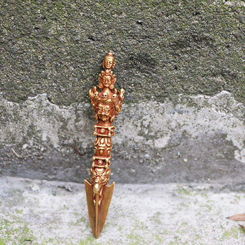 Buddha Stones Handmade Small Nepal Vajra Dorje Strength Copper Metal Decoration