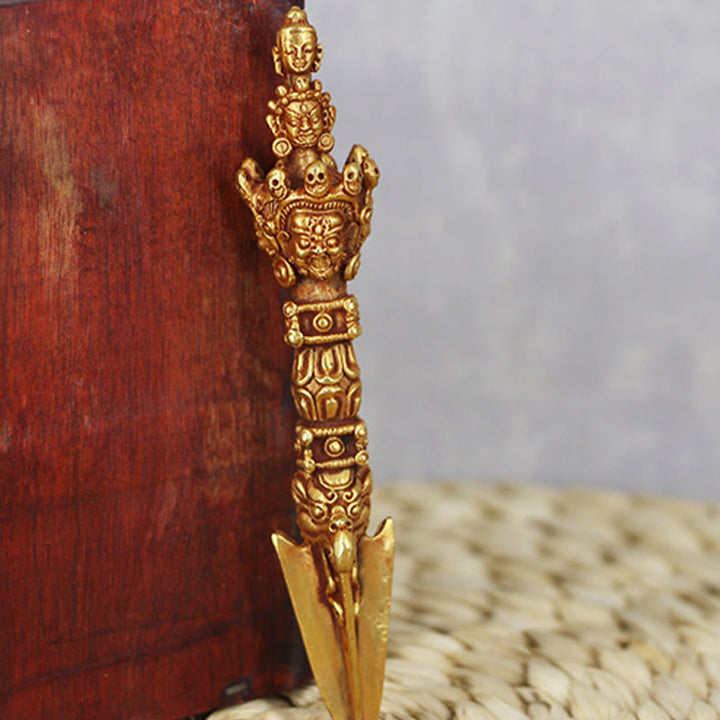 Buddha Stones Handmade Small Nepal Vajra Dorje Strength Copper Metal Decoration