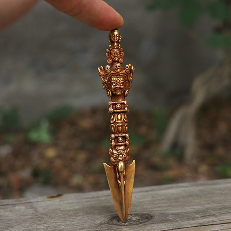 Buddha Stones Handmade Small Nepal Vajra Dorje Strength Copper Metal Decoration