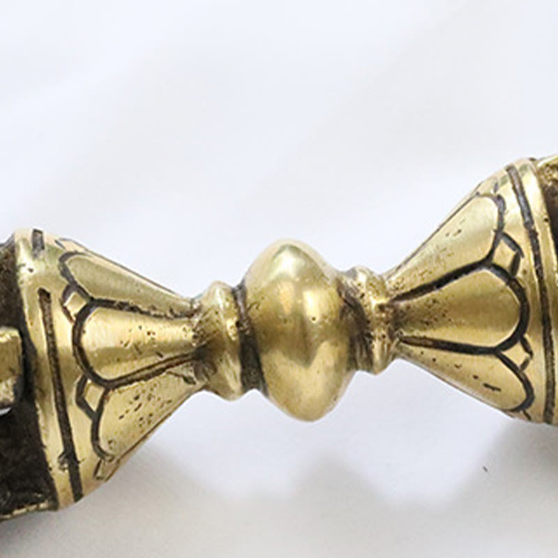 Buddha Stones Handmade Nepal Vajra Dorje Spiritual Power Copper Metal Home Decoration