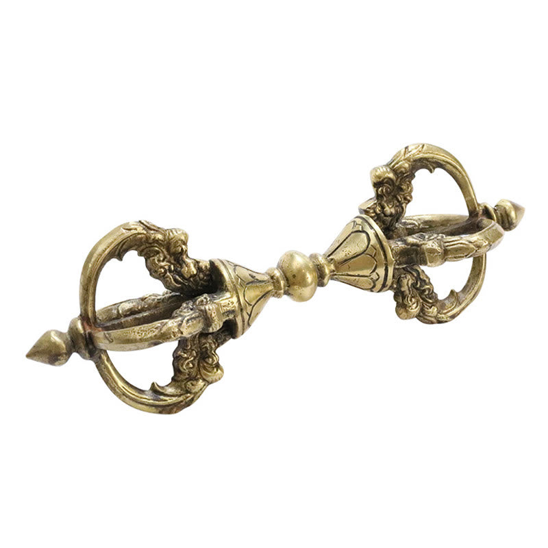 Buddha Stones Handmade Nepal Vajra Dorje Spiritual Power Copper Metal Home Decoration