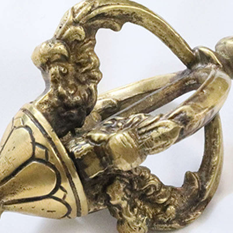 Buddha Stones Handmade Nepal Vajra Dorje Spiritual Power Copper Metal Home Decoration
